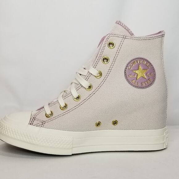 Converse Women's CTAS Wedge Platform Golden Hits Size 7.5 Orchid A12763C  NWT - Picture 4 of 9